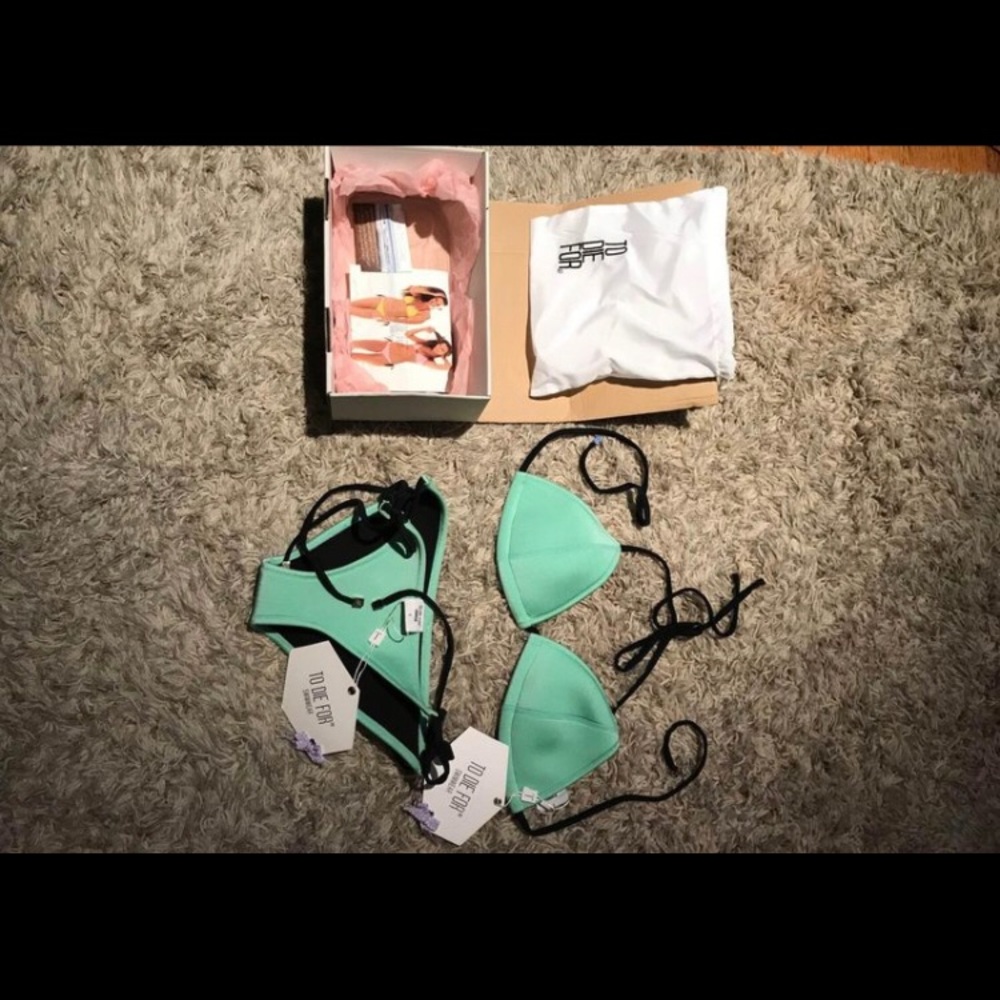 BNWT/BNIB To Die For NEOPRENE Aqua Mint, Two piece Bikini